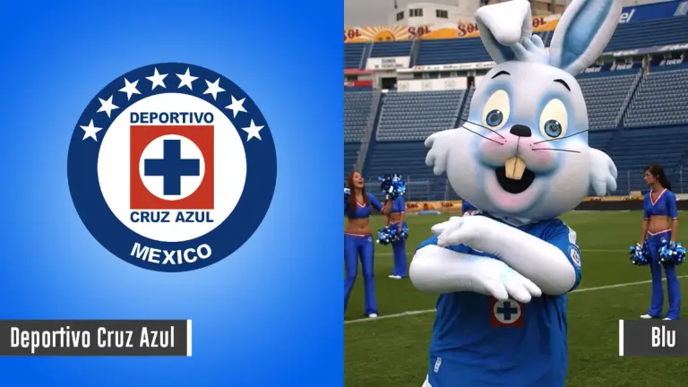 Maskot Deportivo Cruz Azul - Blu
