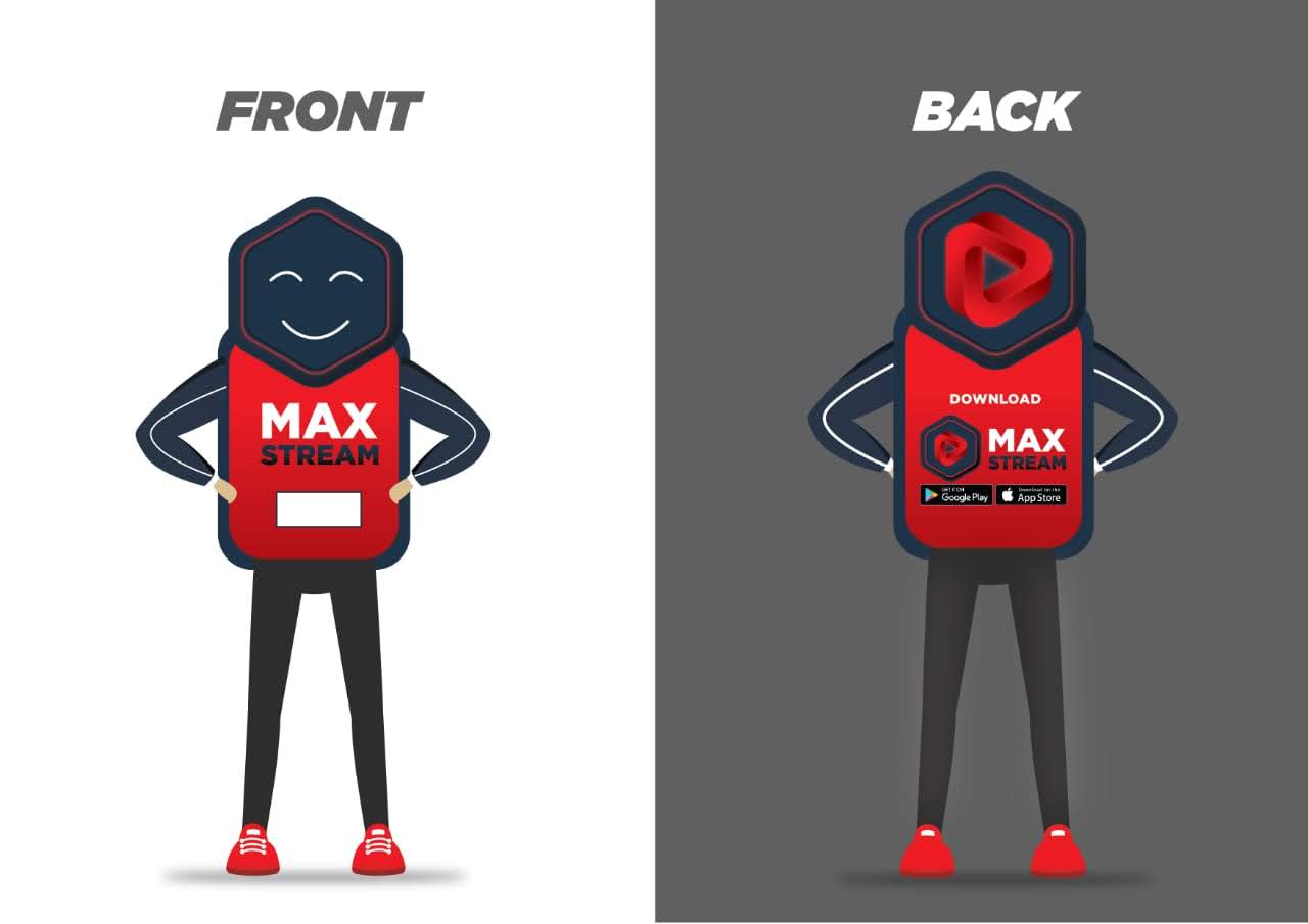 MAXstream - One Stop Video Portal Service dari Telkomsel 1 mockup maskot maxstream