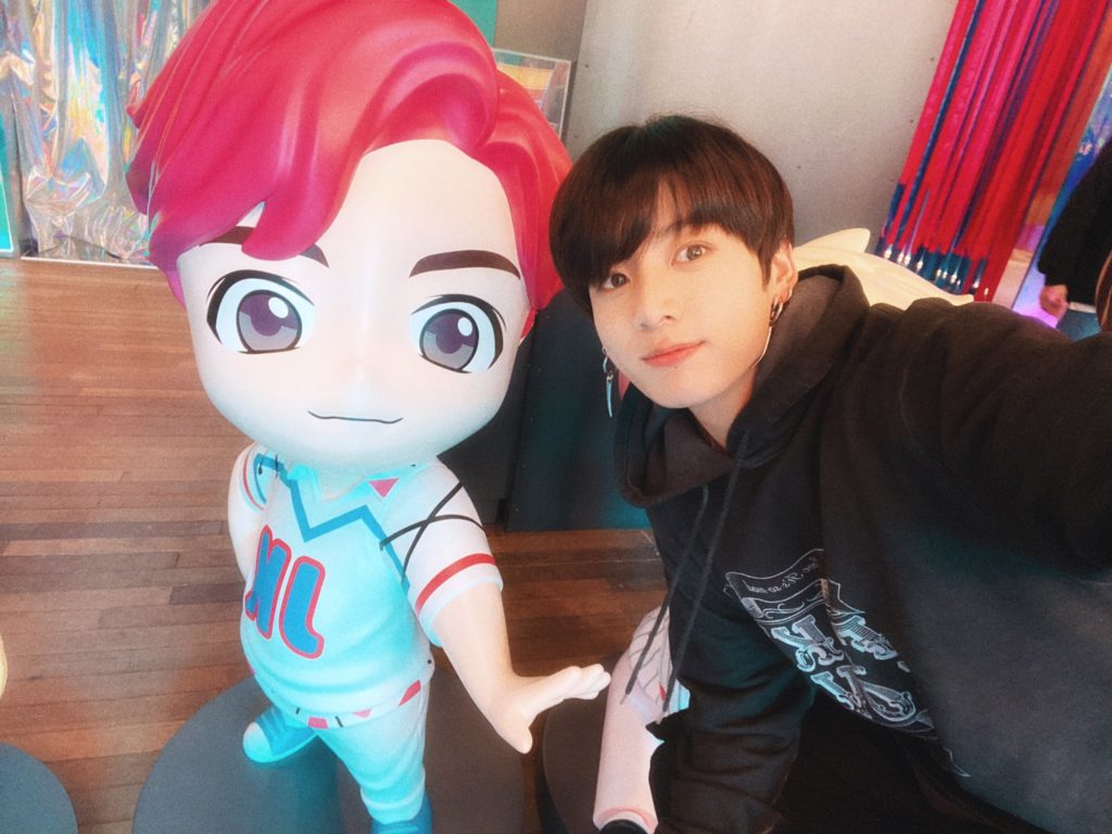 jung kook with his character
